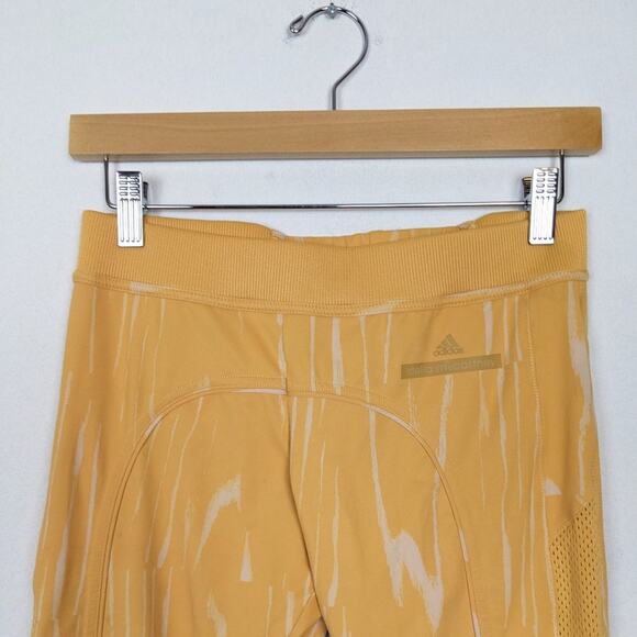 Adidas by Stella McCartney Printed Mid-Rise Cropped Leggings Size S - Picture 4 of 9